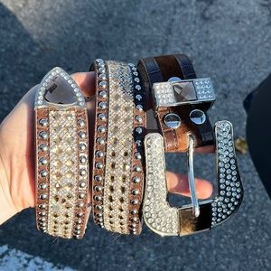 Brown Bling Belt